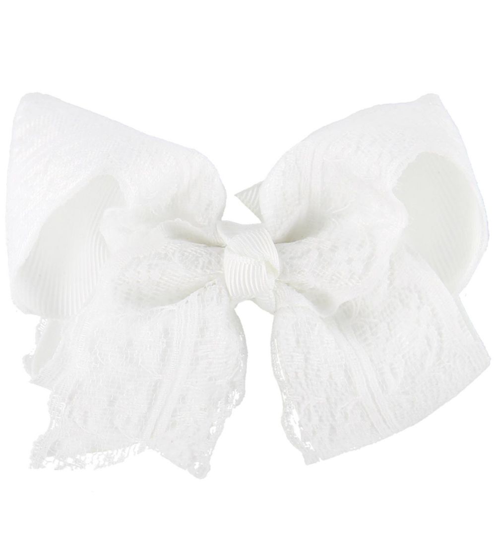 Little Wonders Haarschleife - 9 cm - Weiß m. Spitze - Little Wonders - One Size - Haarschmuck