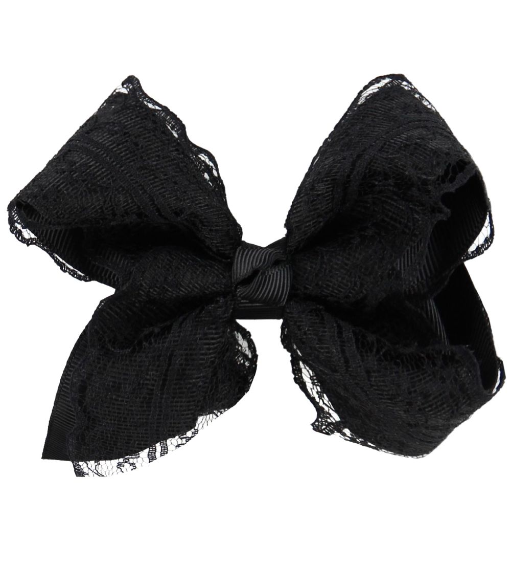 Little Wonders Haarschleife - 9 cm - Schwarz m. Spitze - Little Wonders - One Size - Haarschmuck
