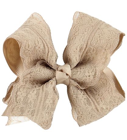 Little Wonders Hårsløyfe - 9 cm - Mørk Pulver m. Blonder