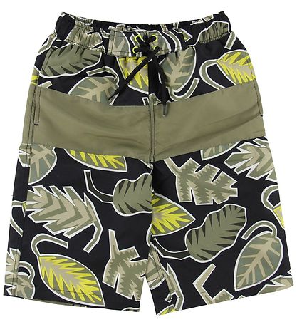 Stella McCartney Kids Badeshorts - Armygrøn m. Blade Stella McCartney Kids Badeshorts - Armygrøn m. Blade