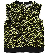 Stella McCartney Kids Top - Black w. Yellow Dots/Ruffles Stella McCartney Kids Top - Black w. Yellow Dots/Ruffles
