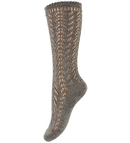 Condor Knee High Socks - Knitted - Grey w. Glitter Condor Knee High Socks - Knitted - Grey w. Glitter