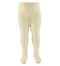 Condor Strumpfhosen - Strick - Hellgelb Condor Strumpfhosen - Strick - Hellgelb
