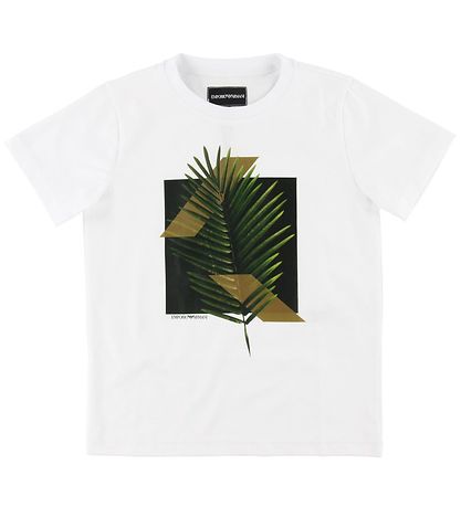Emporio Armani T-paita - Valkoinen, Palmunlehti