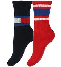 Chaussettes Tommy Hilfiger - 2 Pack - Drapeaux - Rouge/Noir Chaussettes Tommy Hilfiger - 2 Pack - Drapeaux - Rouge/Noir