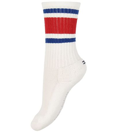 Tommy Hilfiger Strømper - 2-pak - Flag - Hvid m. Rød Tommy Hilfiger Strømper - 2-pak - Flag - Hvid m. Rød