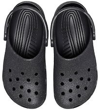 Crocs Sandaler - Classic Glitter Clog - Black Glitter