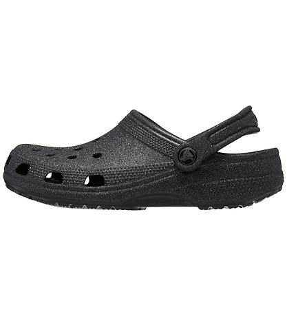 Crocs Sandaler - Classic Glitter Clog - Black Glitter