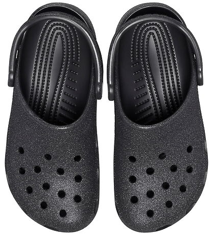 Crocs Sandaler - Classic Glitter Clog - Black Glitter