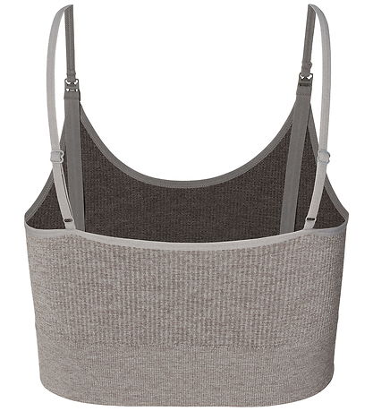 Noppies Amme Top - Rib - Seamless - Grey Melange