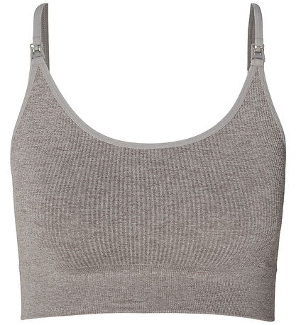 Noppies Amme Top - Rib - Seamless - Grey Melange