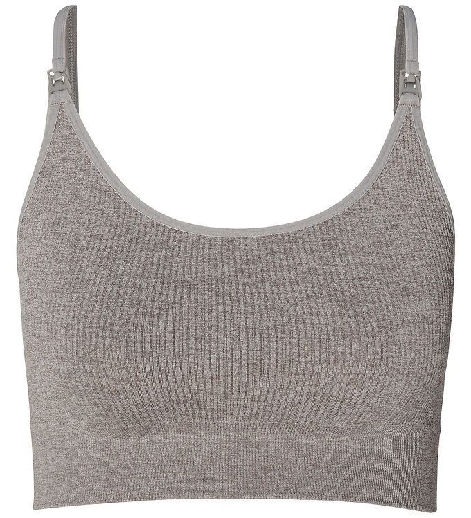 Noppies Amme-Top - Rib - Seamless - Grey Melange