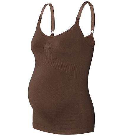 Noppies Amme Top - Rib - Evi Seamless - Coffee Bean