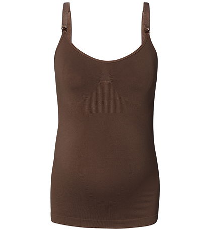 Noppies Amme Top - Rib - Evi Seamless - Coffee Bean