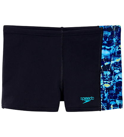 Speedo Badebukser - Print Panel - Anthracite/Hyper Teal