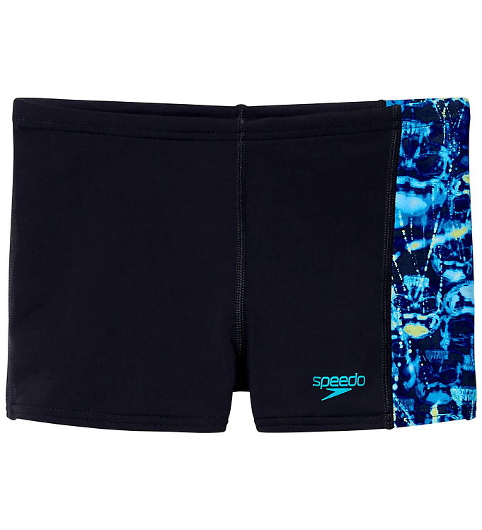 Speedo Badebukser - Print Panel - Anthracite/Hyper Teal