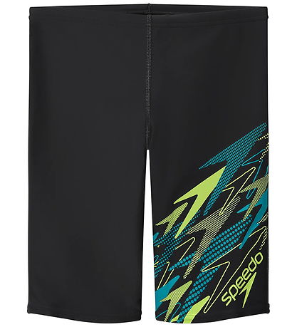 Speedo Badebukser - Medley Logo Jammer - Anthracite/Citrus Green