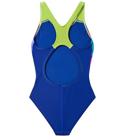 Speedo Badedragt - Print Splashback - Night Watch/Citrus Green