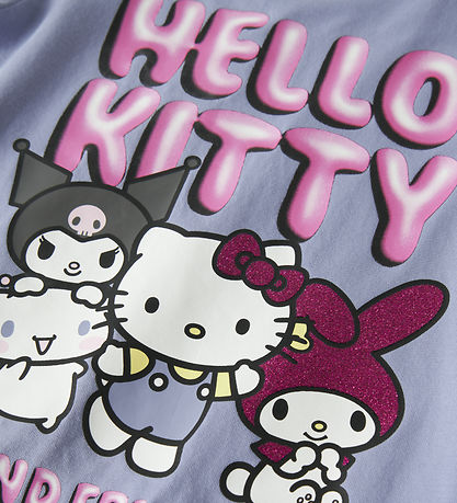 Name It T-shirt - Hello Kitty - NmfFira - Noos - Purple Impressi
