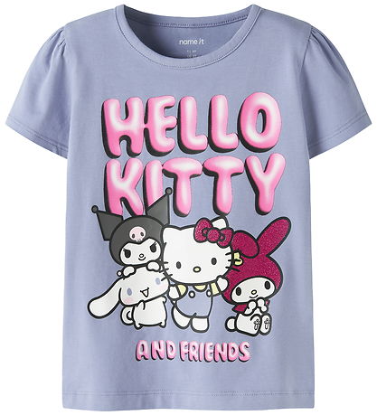 Name It T-shirt - Hello Kitty - NmfFira - Noos - Purple Impressi