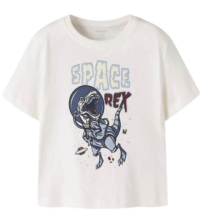 Name It T-shirt - NmmVictor - Cloud Dancer/Dino Rex