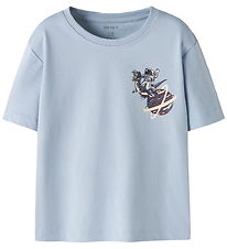 Name It T-shirt - NmmVictor - Blue Fog/Space Dino