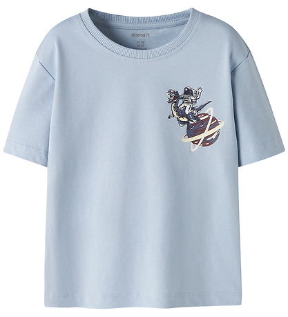 Name It T-shirt - NmmVictor - Blue Fog/Space Dino