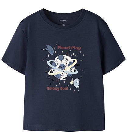 Name It T-shirt - NmmVictor - Navy Blazer/Football Space