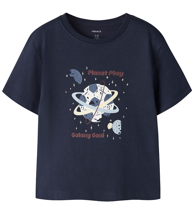 NAME IT T-shirt Victor Navy Blazer Football Space