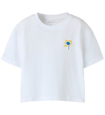 Name It T-shirt - NmfHelga - Bright White/Flower