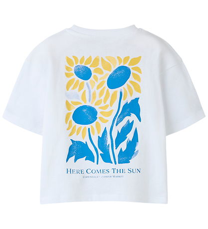 Name It T-shirt - NmfHelga - Bright White/Flower