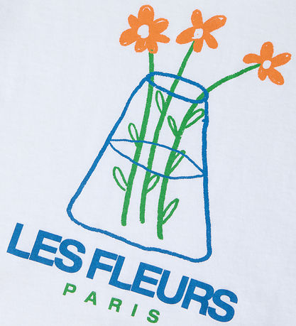 Name It T-shirt - NmfHelga - Bright White/Les Fleurs