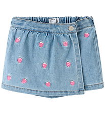 Name It Shorts m. Nederdel - NmfDiana - Light Blue Denim/Strawbe