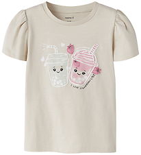 Name It T-shirt - NmfJelleanal - Almond Milk