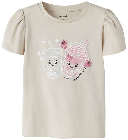 Name It T-shirt - NmfJelleanal - Almond Milk