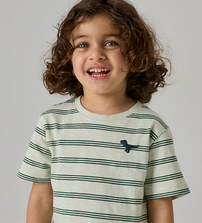 Name It T-shirt - NmmVoby - Pale Aqua/Garden Topiary