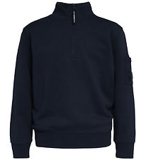 C.P. Company Sweatshirt m. Lynlås - Total Eclipse Blue