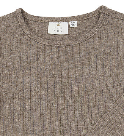 The New Bluse - Rib - TnVeeta - Taupe Gray