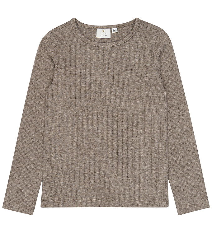 The New Bluse - Rib - TnVeeta - Taupe Gray