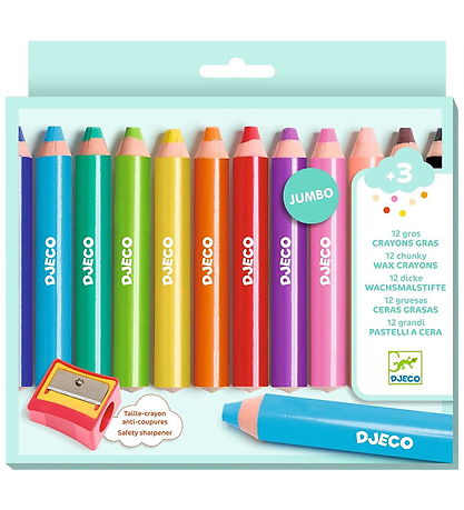 Djeco Farveblyanter - Jumbo - 8 stk.