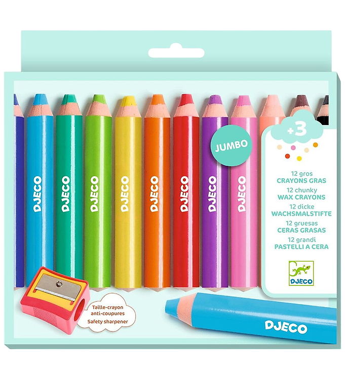 Djeco Farveblyanter - Jumbo - 8 stk.