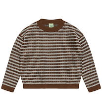 FUB Bluse - Strik - Uld - Hazel Melange/Light Grey Melange/Steel