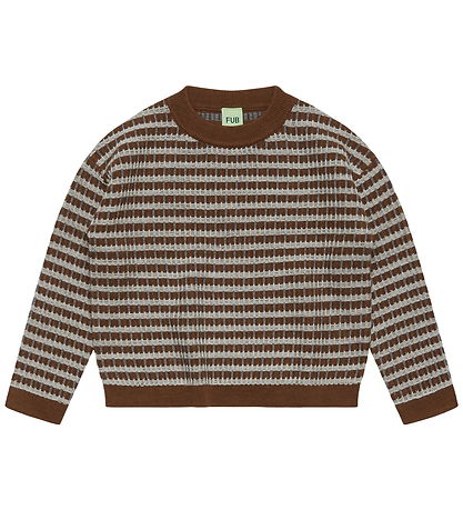 FUB Bluse - Strik - Uld - Hazel Melange/Light Grey Melange/Steel