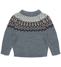 FUB Bluse - Strik - Uld - Steel