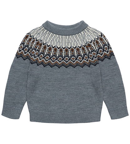 FUB Bluse - Strik - Uld - Steel