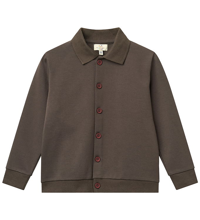 360* Super Strækbar Cardigan - Dk. Brown - Dk. Brown / 110