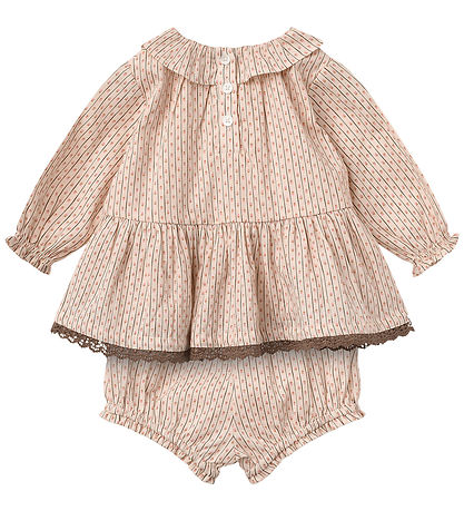 Copenhagen Colors Sæt - Bluse/Bloomers - Sand Flower Print