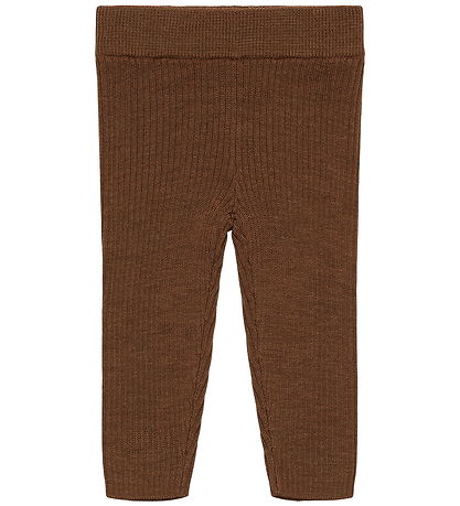 FUB Leggings - Rib - Strik - Uld - Hazel Melange