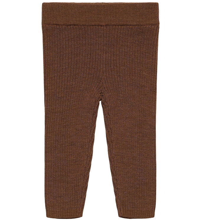 FUB Leggings - Rib - Strik - Uld - Hazel Melange