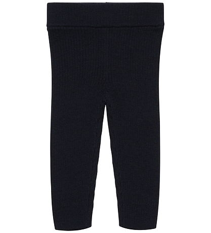 FUB Leggings - Rib - Strik - Uld - Dark Navy